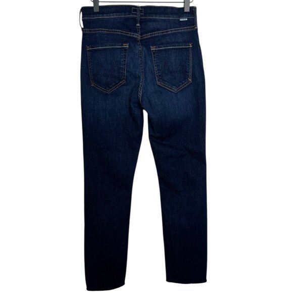 Mother Mid Rise Dazzler Jeans Denim Ankle Fray Off Limits Dark Wash 29 - Picture 13 of 16